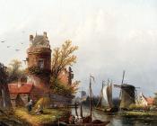 Vue De Buiksloot Pres D Amsterdam - 扬·雅各布·柯恩拉德·施普勒